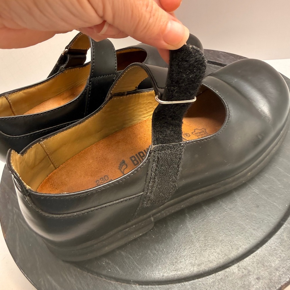 Birkenstock Black Mary Jane Flats with Strap - Picture 9 of 11